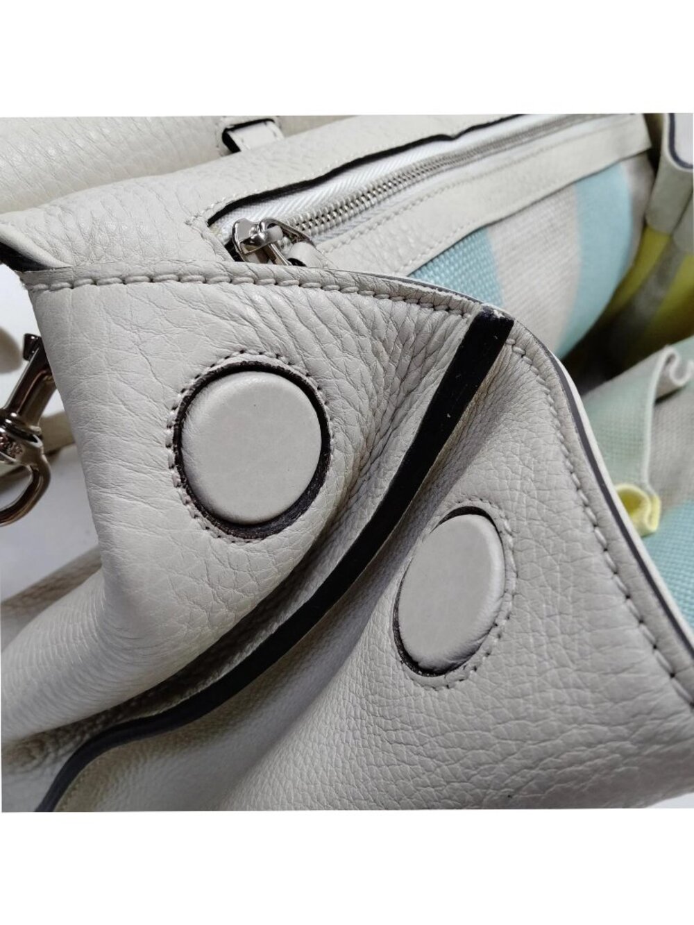 Authentic Gucci Bamboo Daily Top Handle Bag White Leather Crossbody Tote - Picture 15 of 16